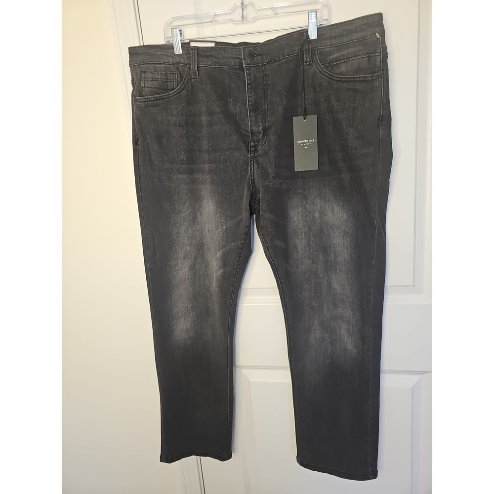 Kenneth Cole Sustainable Denim Men's Jeans‎ 42x30 Kaven Black Stretch NWT